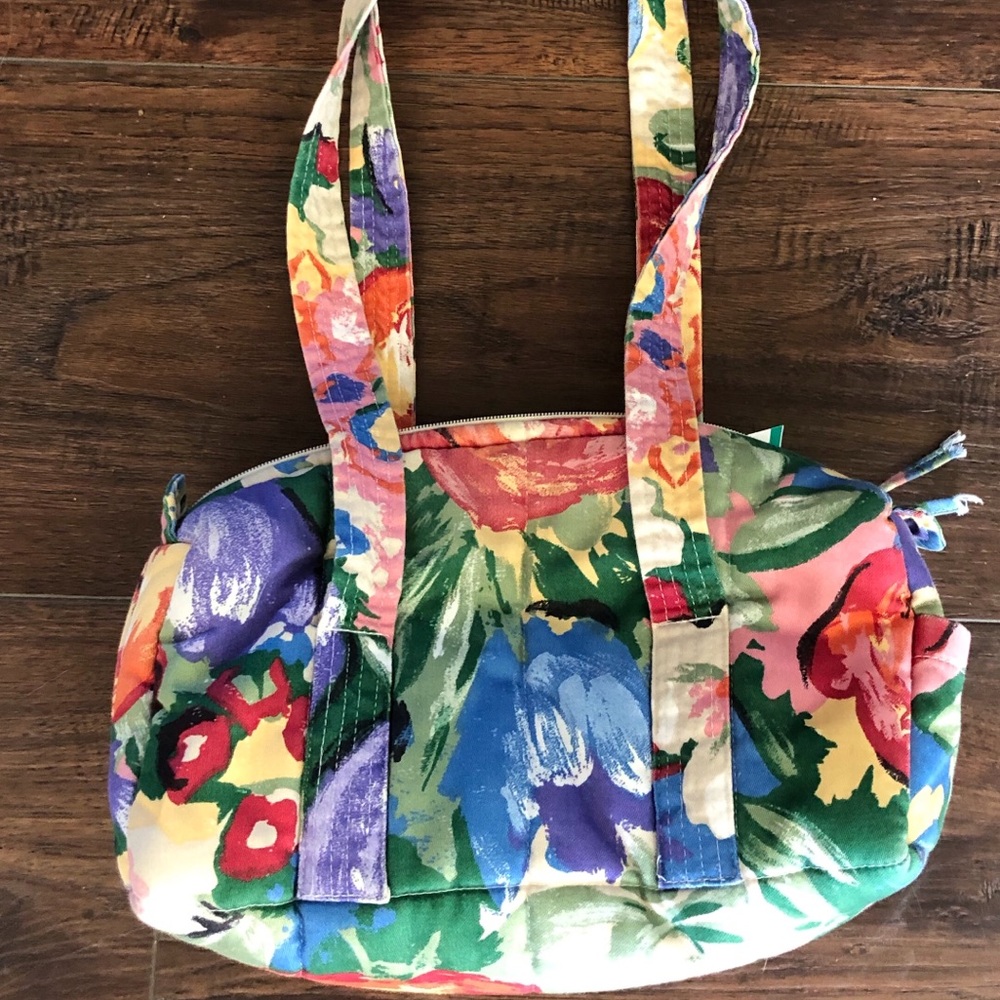 Gloria Rae Floral Overnight Makeup Bag Purse NWOT